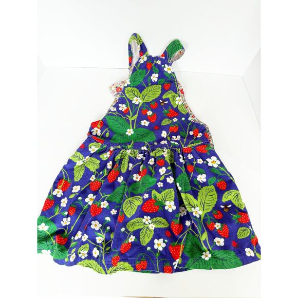 Mini Boden Strawberry Corduroy Overall Jumper Dress Nordstrom 5-6Y - Picture 6 of 8